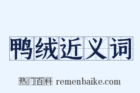 鸭绒近义词是什么意思的图片